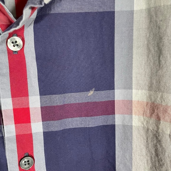 Vince Mens Size Large Plaid Button Up Long Sleeve Shirt Business Casual Preppy - Picture 5 of 6